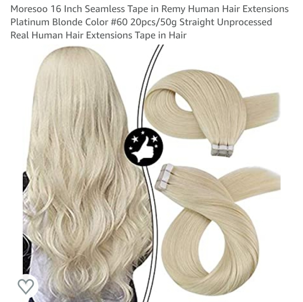 Platinum Moresoo tape in extensions
